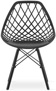 Czarne nowoczesne krzesło do kuchni - Seram 4X