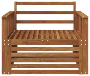 Sztuka 2 sofa z podłokietnikami lite drewno akacji naturalny