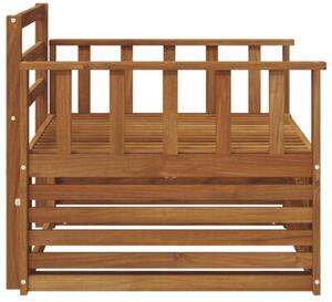 Sztuka 2 sofa z podłokietnikami lite drewno akacji naturalny