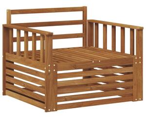 Sztuka 2 sofa z podłokietnikami lite drewno akacji naturalny