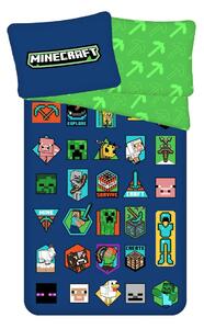 Pościel dziecięca Minecraft Badges, 140 x 200 cm, 70 x 90 cm