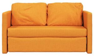 Sofa podÅogowa 2-w-1, ciemnoÅ¼Ã³Åta, 112x174x55 cm, tkanina