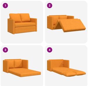 Sofa podÅogowa 2-w-1, ciemnoÅ¼Ã³Åta, 112x174x55 cm, tkanina