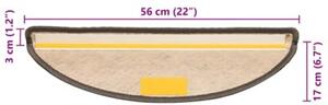 Samoprzylepne nakÅadki na schody 15 szt. 56x17x3 cm brÄ zowy beÅ¼