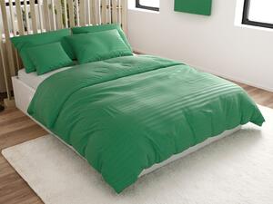 Hotelowa pościel z mikrofibry JASMINE ciemnozielona - pasek 2 cm Rozmiar pościeli: 2 szt 70 x 90 cm | 200 x 220 cm