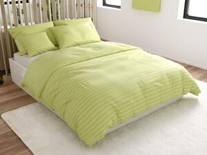 Hotelowa pościel z mikrofibry JASMINE pistacjowa - pasek 2 cm Rozmiar pościeli: 70 x 90 cm | 140 x 200 cm