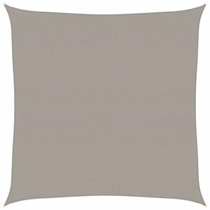 Żagiel przeciwsłoneczny, 160 g/m², jasnoszary, 5x5 m, hdpe