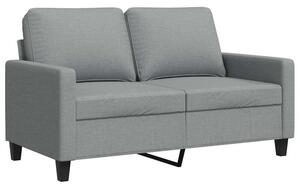 Sofa 2-osobowa, jasnoszara, 120 cm, tapicerowana tkaninÄ