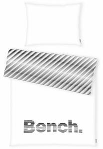 Bench Pościel bawełniana Pruhy czarno-biały, 140 x 200 cm, 70 x 90 cm