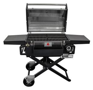 Duży Grill LUX premium stalowy HEATWAVE 139X57X100 cm na kółkach składany