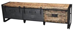 BLACKBURN Szafka RTV #201 Mango lakierowane / Szary metal 200x45x55 cm