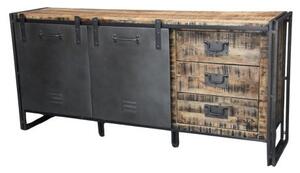 BLACKBURN Komoda #207 Mango lakierowane / Szary metal 195x45x90 cm