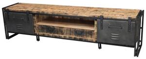 BLACKBURN Szafka RTV #212 Mango lakierowane / Szary metal 220x45x55 cm