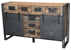 BLACKBURN Komoda #210 Mango lakierowane / Szary metal 150x45x90 cm