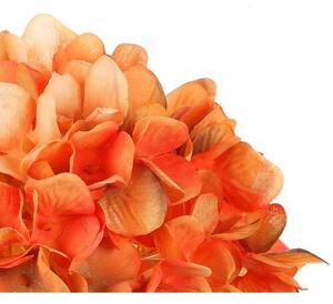 Sztuczny kwiat Hortenzja pomarańczowy, 17 x 34 cm