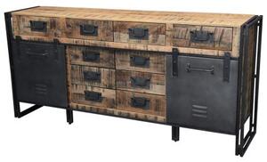 BLACKBURN Komoda #209 Mango lakierowane / Szary metal 195x45x90 cm