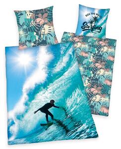 Pościel bawełniana Surfing, 140 x 200 cm, 70 x 90 cm