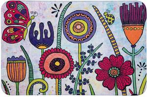 Wenko Dywanik łazienkowy Flora Rollin Art, 45 x 70 cm