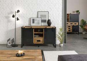 BLACKBURN Komoda #111 Mango lakierowane / Czarny metal 150x45x90 cm