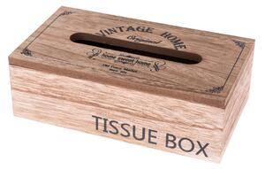 Drewniane pudełko na chusteczki TISSUE, 25 x 14 x 8 cm