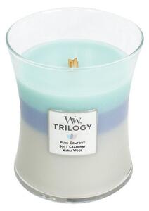 Świeca zapachowa Trilogy Woven Comforts WoodWick średni wazon