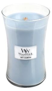 Świeca zapachowa Soft Chambray WoodWick duży wazon