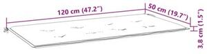 Sztaplowana ławka ogrodowa z poduszką, 128,5 cm, drewno tekowe