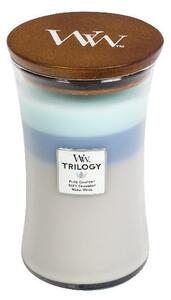 Świeca zapachowa Trilogy Woven Comforts WoodWick duży wazon
