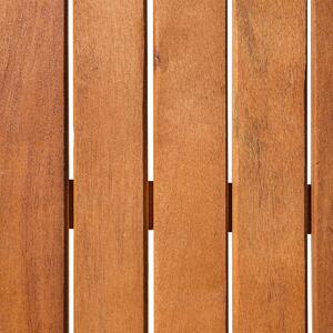 Stół ogrodowy jasne drewno sześcioosobowy akacjowy składany 140 x 75 cm Cento Beliani