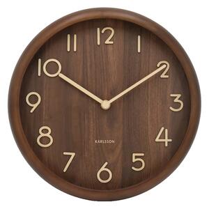 Zegar ścienny Karlsson 6021DW brązowy, śr. 30 cm