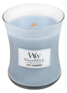 Świeca zapachowa Soft Chambray WoodWick średni wazon
