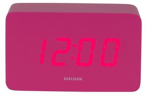 Karlsson 5983BP designerski zegar LED z alarmemróżowy, 10 cm