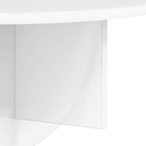 Nowoczesna biała półka ścienna z wysokim połyskiem 48x24 cm