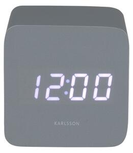 Karlsson 5982GY designerski zegar LED z alarmemszary, 7 cm