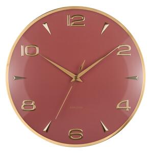 Zegar ścienny Karlsson 6017RD design czerwony,średnica 40 cm