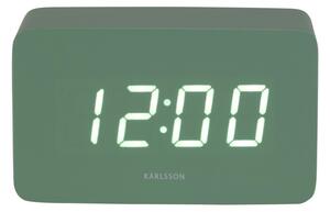 Karlsson 5983GR designerski zegar LED z alarmemzielony, 10 cm