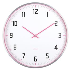 Zegar ścienny Karlsson 5969BP design różowy,średnica 40 cm
