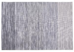 Ręcznie tkany dywan wełniany do salonu niskie włosie szary 140 x 200 cm Kapakli Beliani