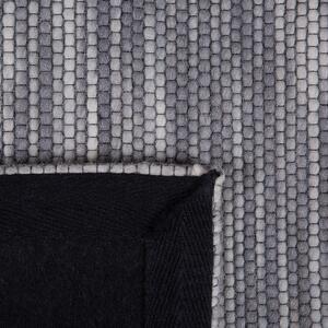Ręcznie tkany dywan wełniany do salonu niskie włosie szary 160 x 230 cm Kapakli Beliani