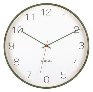 Karlsson 5926GR designerski zegar ścienny 40 cm, zielony