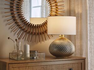 Lampa stołowa dekoracyjna złota szklana podstawa klosz w stylu glamour Madon Beliani