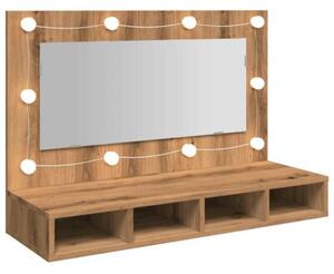Szafka lustrzana z oświetleniem LED artisan oak 90x31,5x62 cm