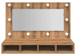Szafka lustrzana z oświetleniem LED artisan oak 90x31,5x62 cm