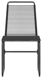 Krzesła ogrodowe 2 szt. czarny 48 x 55 x 89,5 cm rattan