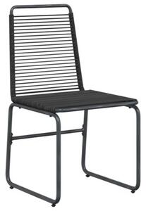 Krzesła ogrodowe 2 szt. czarny 48 x 55 x 89,5 cm rattan