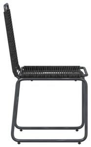 Krzesła ogrodowe 2 szt. czarny 48 x 55 x 89,5 cm rattan