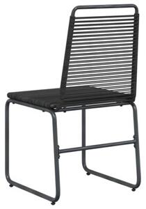 Krzesła ogrodowe 2 szt. czarny 48 x 55 x 89,5 cm rattan