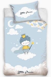 BedTex Dziecięca pościel bawełniana do łóżeczka Little Prince niebieski, 100 x 135 cm, 40 x 60 cm