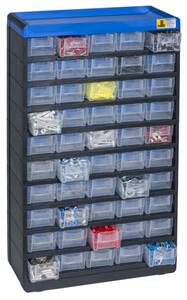 Plastikowy organizer z szufladkami VarioPlus Pro 53/100, 50 szufladek