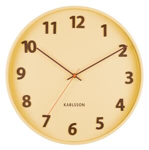 Karlsson 5920LY designerski zegar ścienny 40 cm, soft yellow